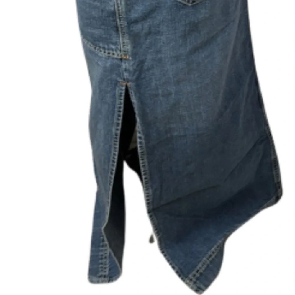 Lucky Brand Denim Maxi Skirt | Vintage Style | Size 4/27 | Side Slits - Picture 10 of 16